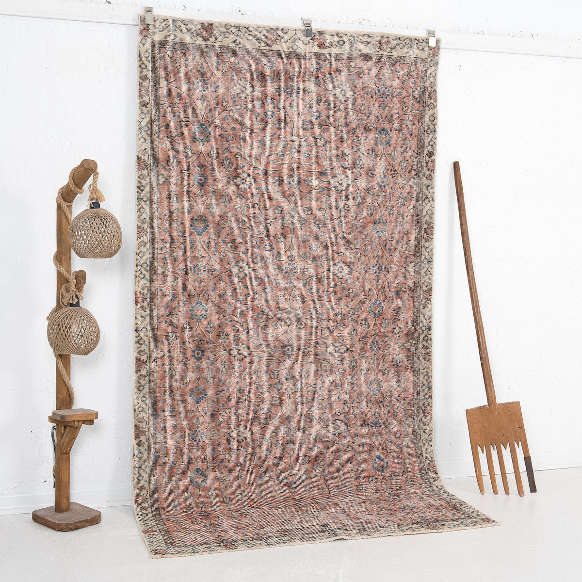 Orange and  Runner Wool Rug
