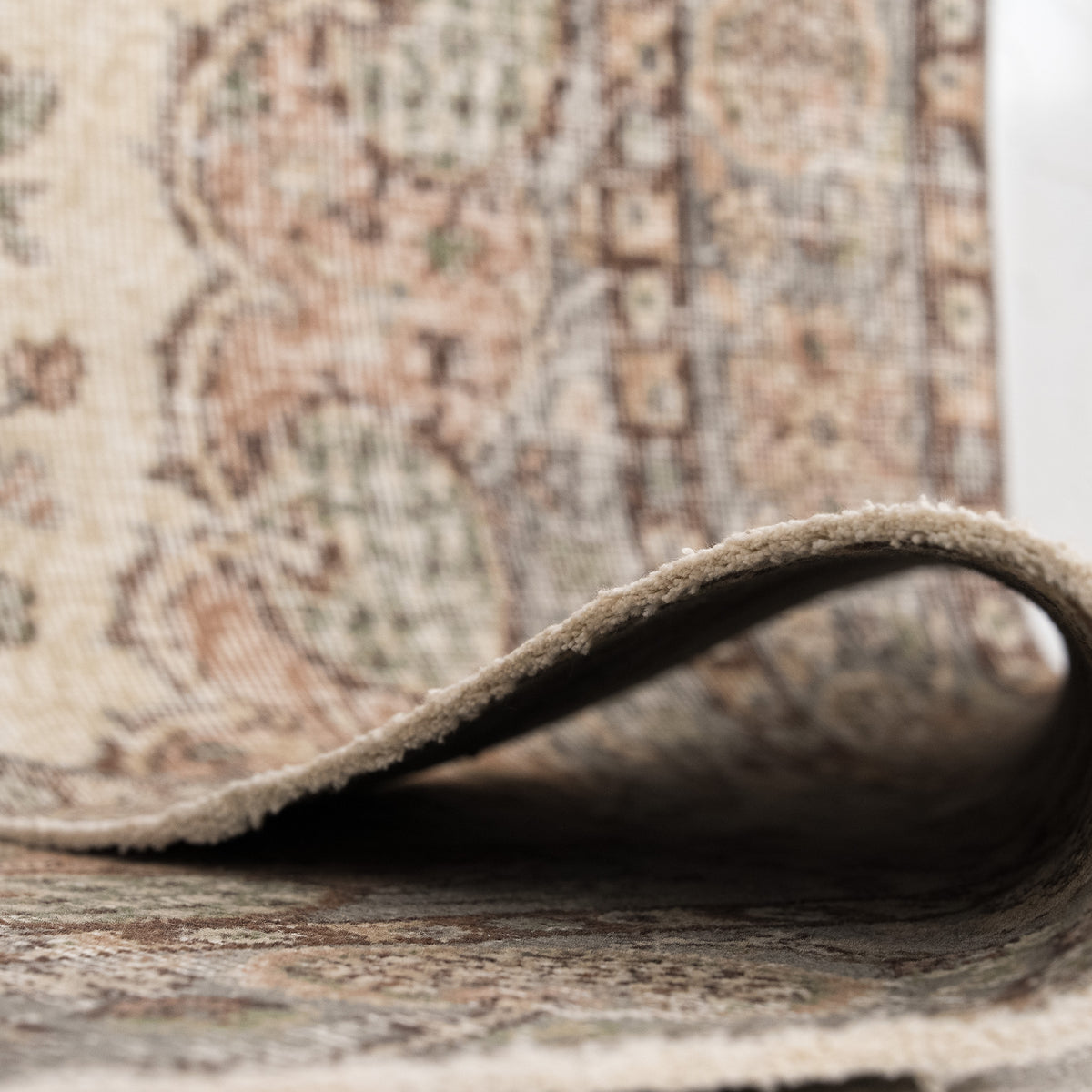 Antiquewashed Beige Area Rug