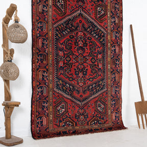 Red and Blue Area Wool Rug