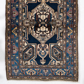 Blue and Beige Area Wool Rug