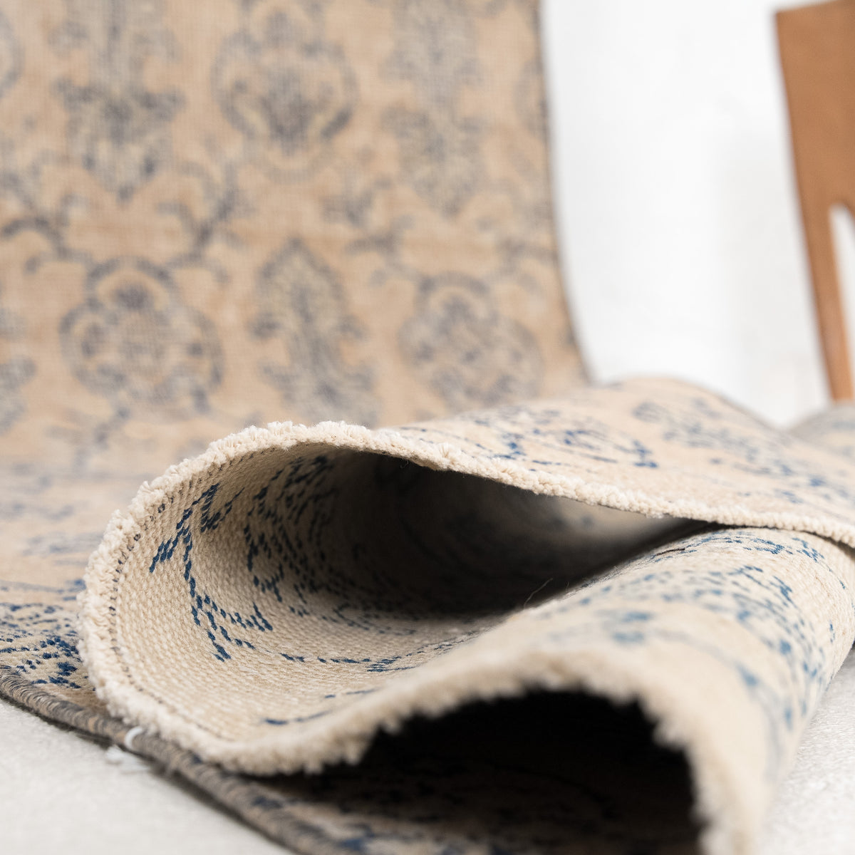 Antiquewashed Beige Runner Rug