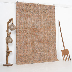 Orange and Brown Area Wool Rug