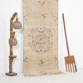 Beige and Brown Area Wool Rug