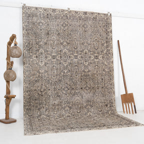 Gray and Brown Area Wool Rug