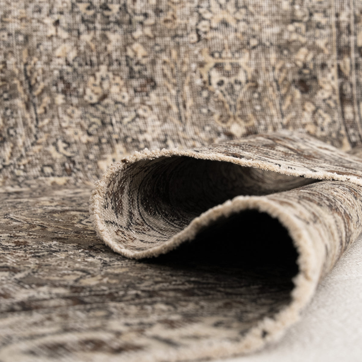 Antiquewashed Gray Area Rug