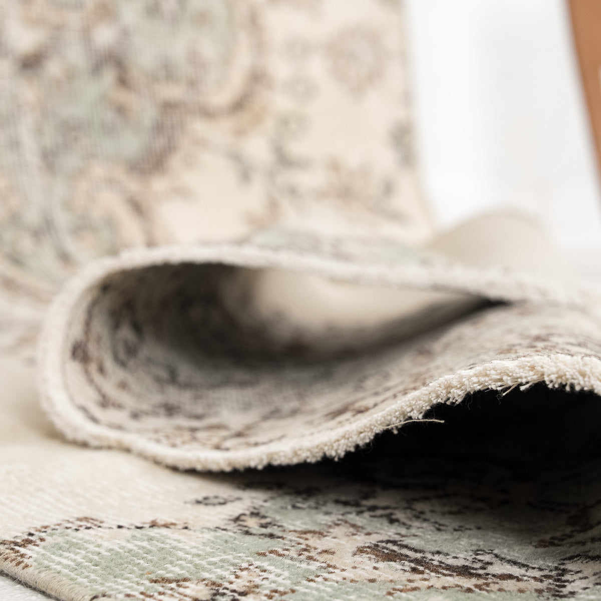Antiquewashed Beige Runner Rug