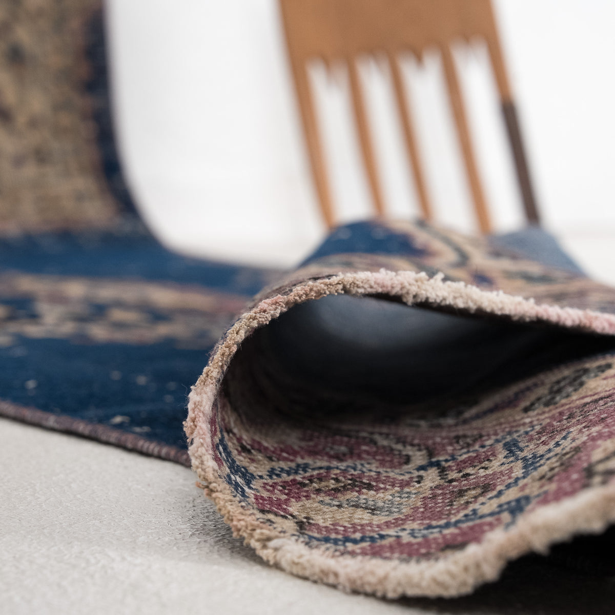 Antiquewashed Blue Runner Rug