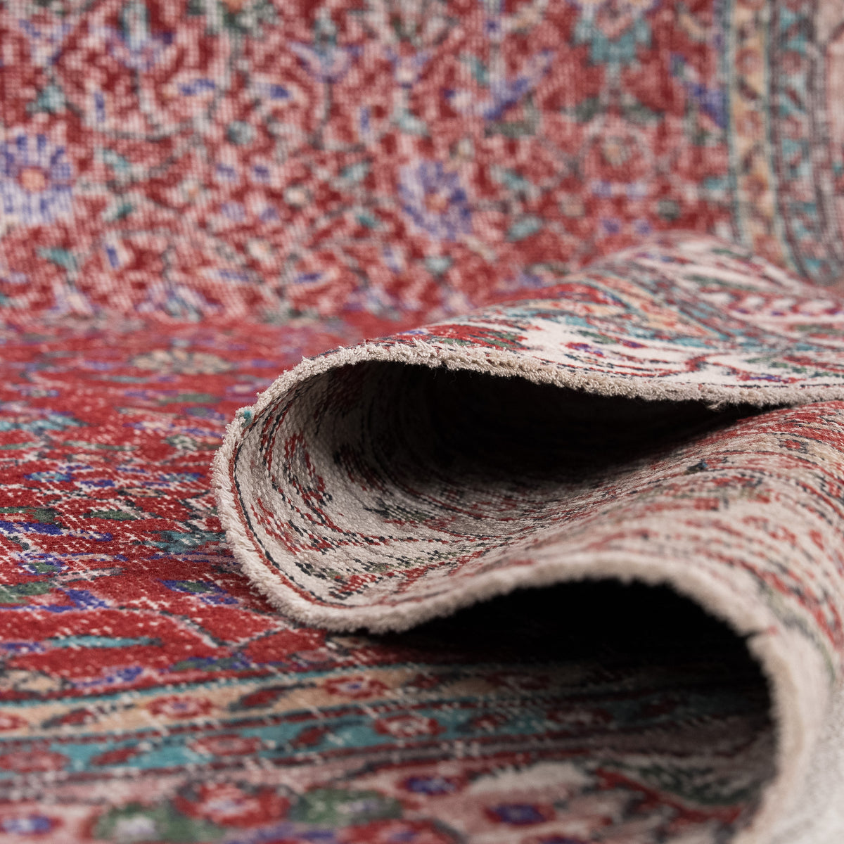 Antiquewashed Red Area Rug
