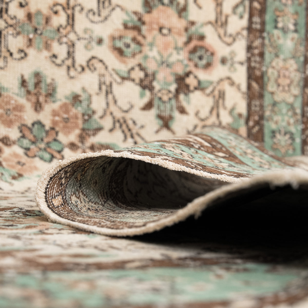 Antiquewashed Beige Area Rug
