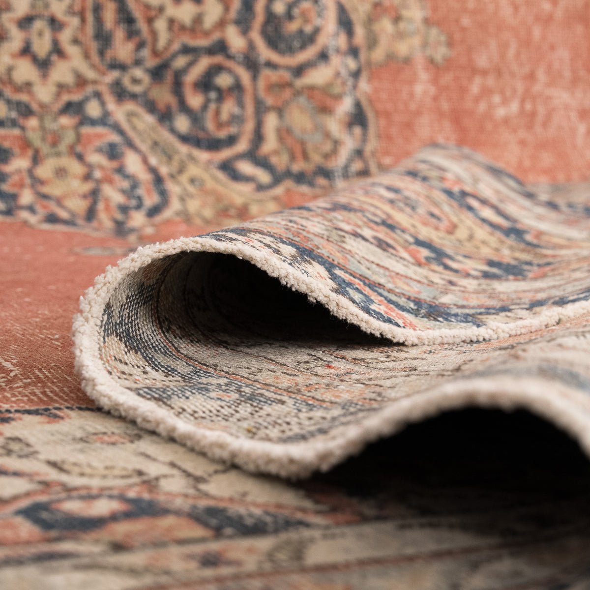 Antiquewashed Orange Area Rug