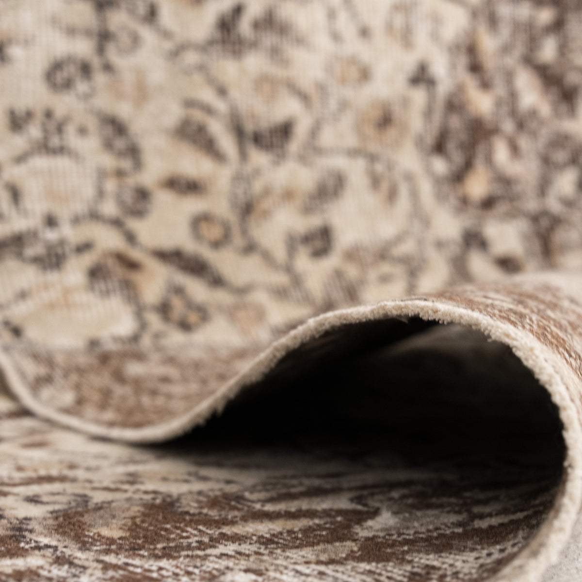 Antiquewashed Beige Area Rug