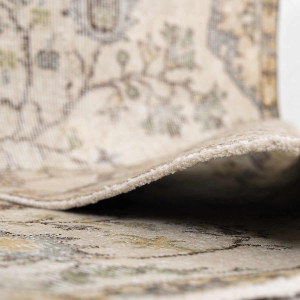 Antiquewashed Beige Area Rug