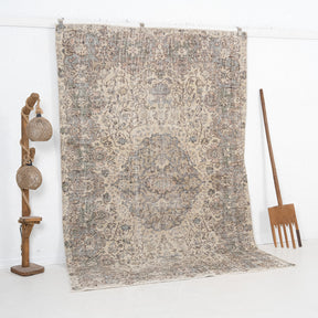 Beige and Brown Area Wool Rug