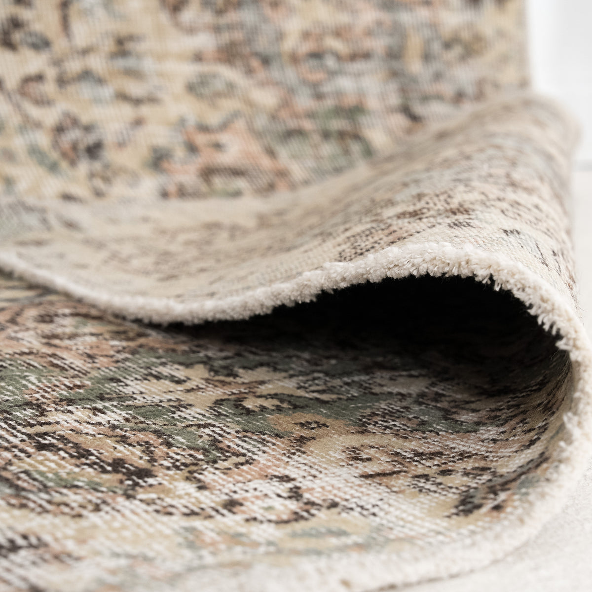 Antiquewashed Beige Area Rug