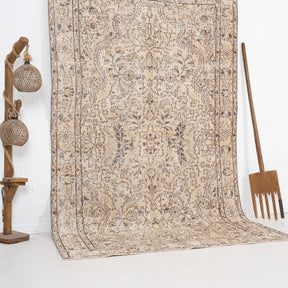 Beige and Brown Area Wool Rug