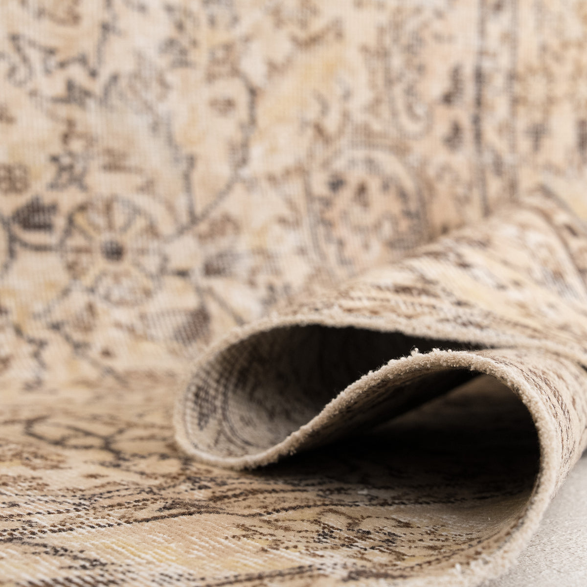 Antiquewashed Beige Area Rug