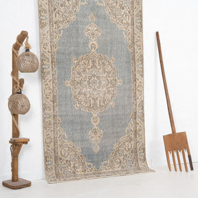 Blue and Beige Area Wool Rug