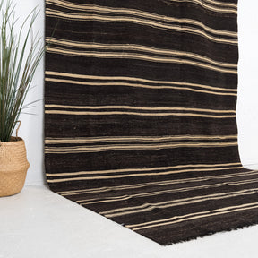 Black and Beige Area Wool Rug