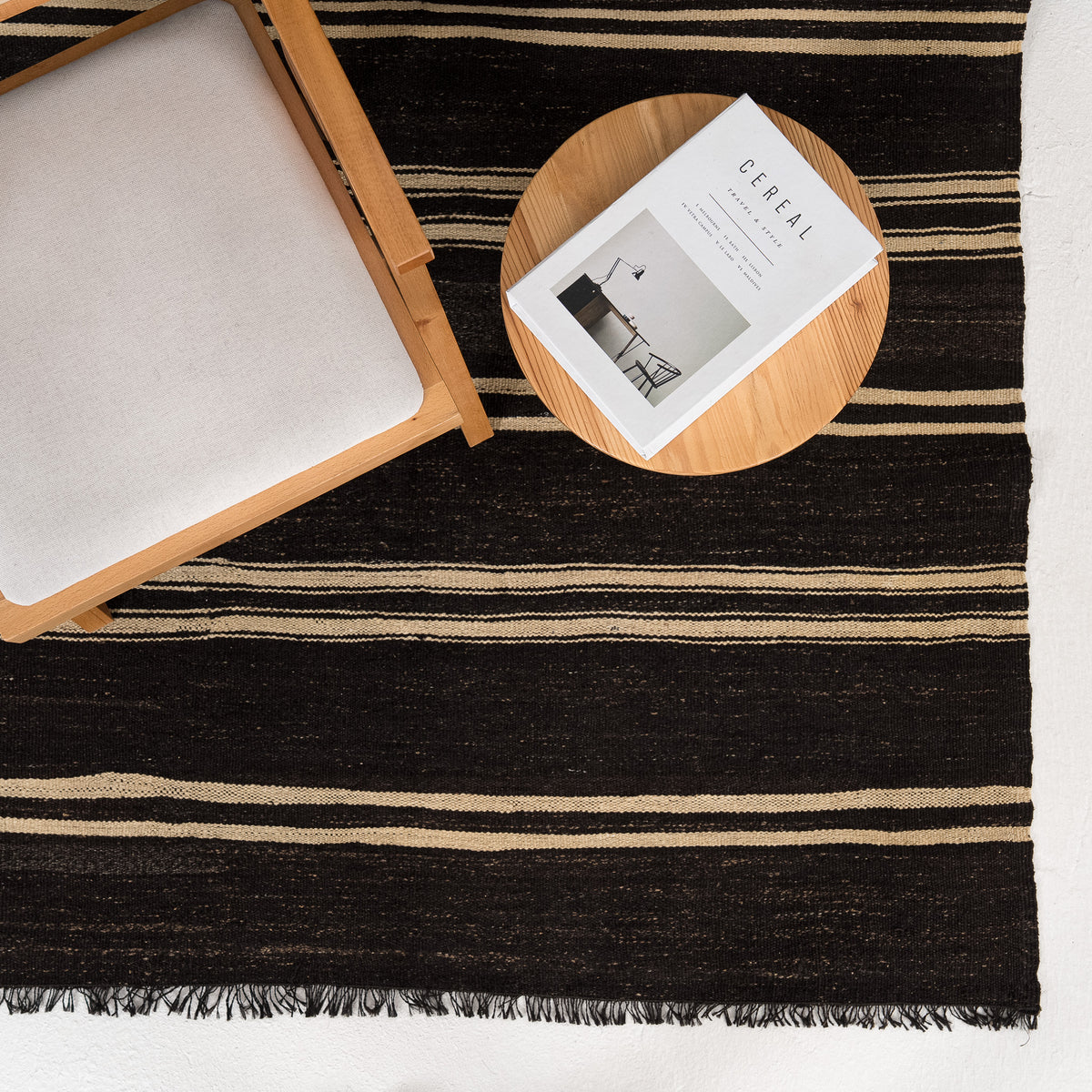 Kilim Black Area Rug