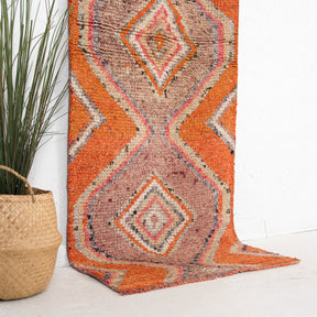 Orange and Pink Area Wool Rug