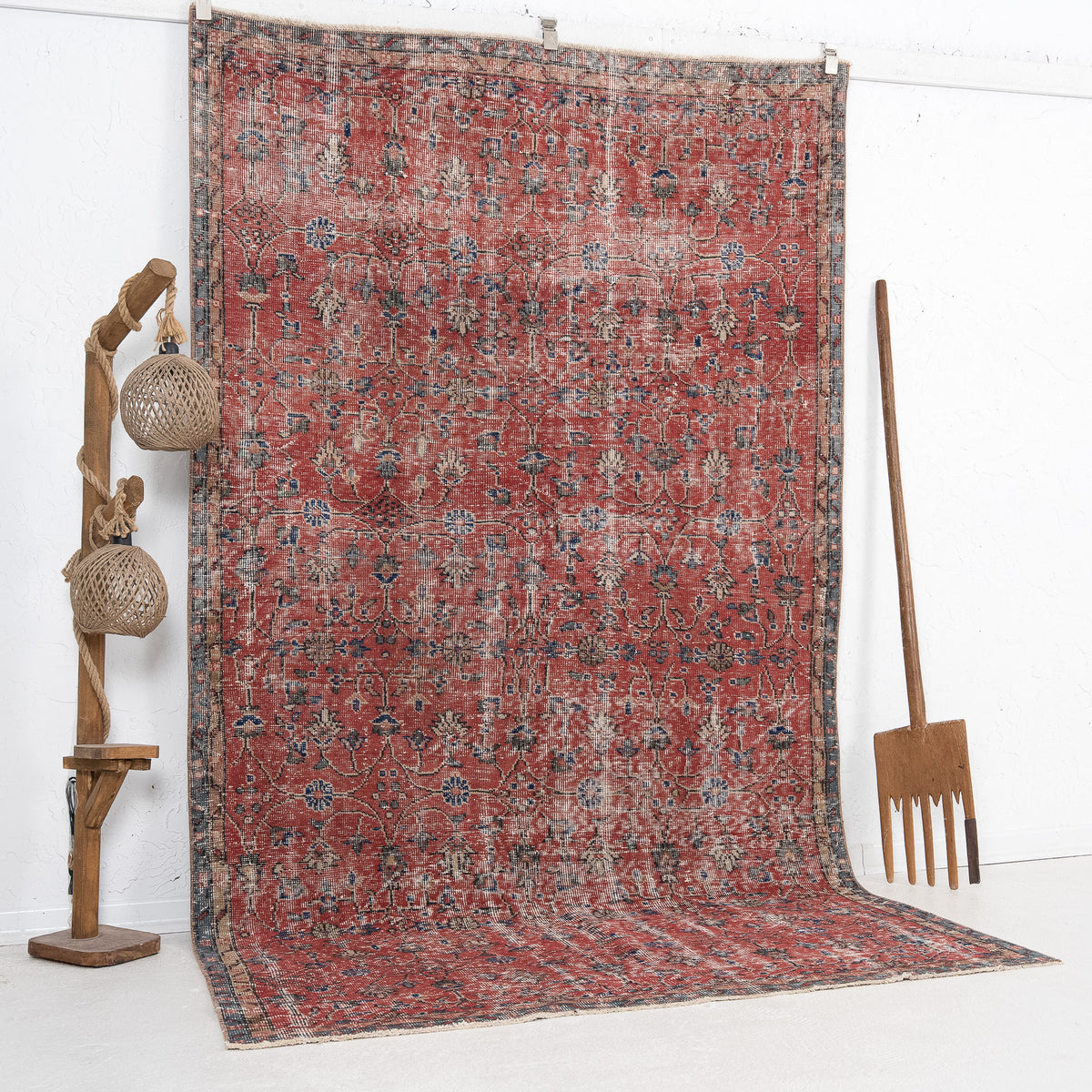 Red and  Area Wool Rug