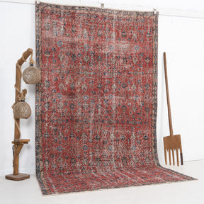 Red and  Area Wool Rug