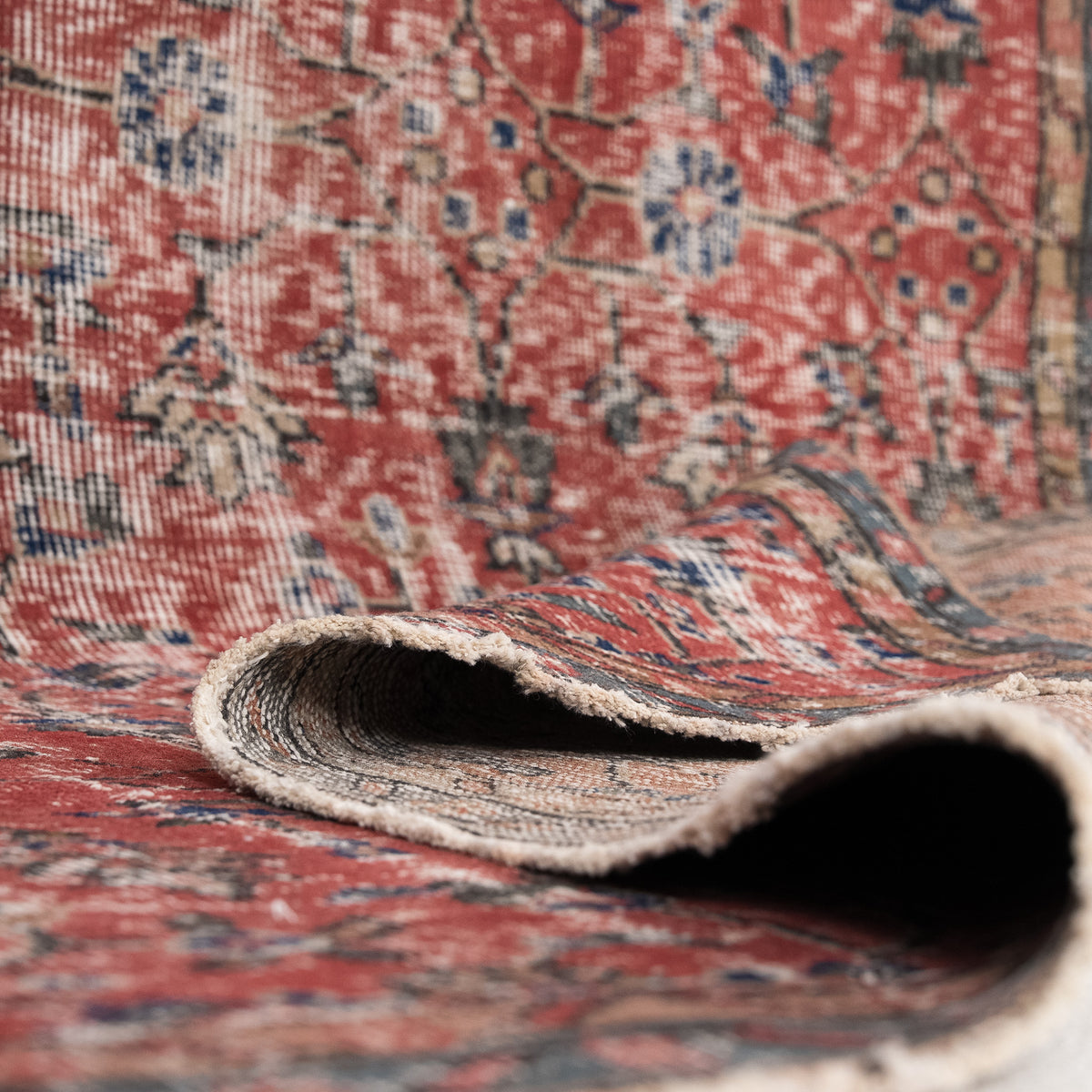 Antiquewashed Red Area Rug