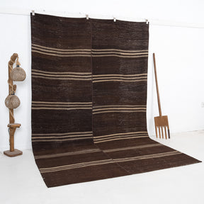 Black and Beige Area Wool Rug