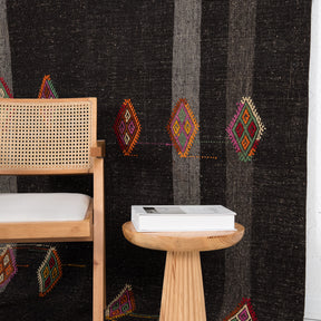 Kilim Black Area Rug