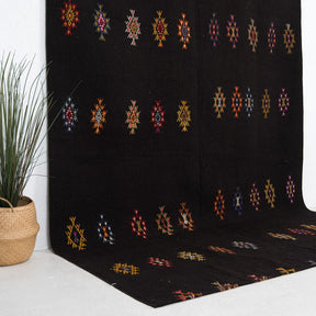 Black and Yellow Area Wool Rug