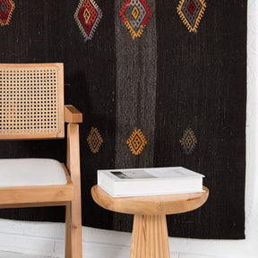 Kilim Black Area Rug