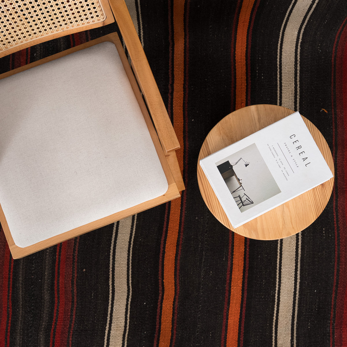 Kilim Black Area Rug
