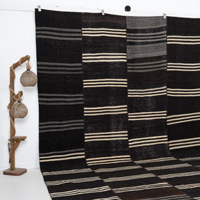 Black and Beige Area Wool Rug
