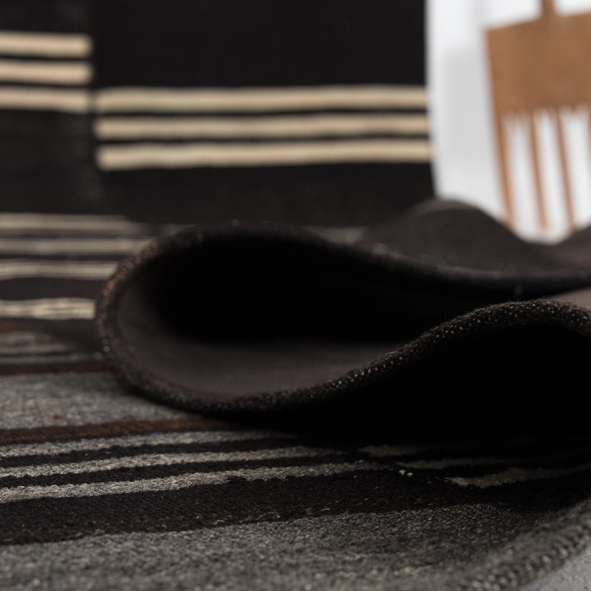 Kilim Black Area Rug