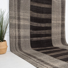Black and Gray Area Wool Rug