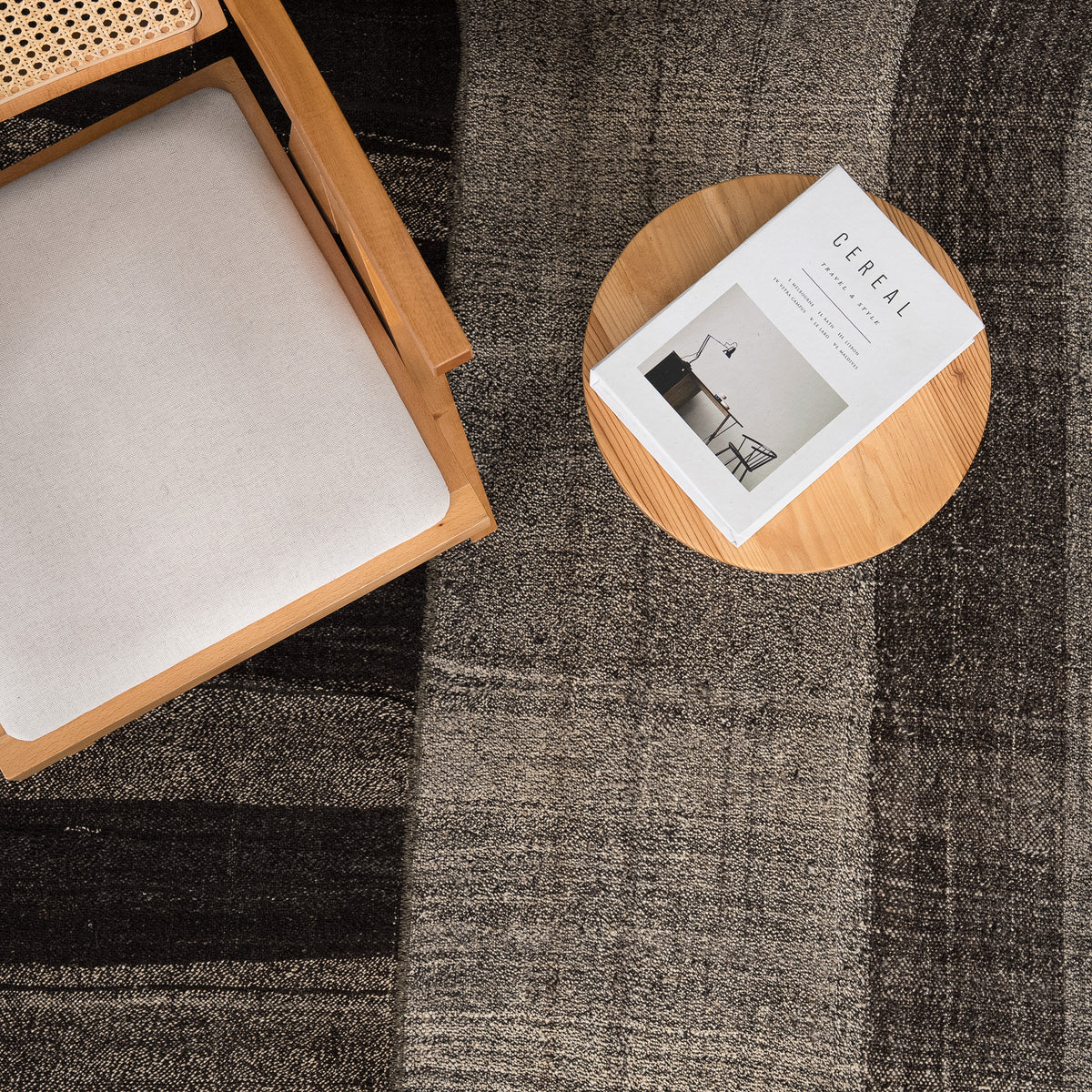 Kilim Black Area Rug
