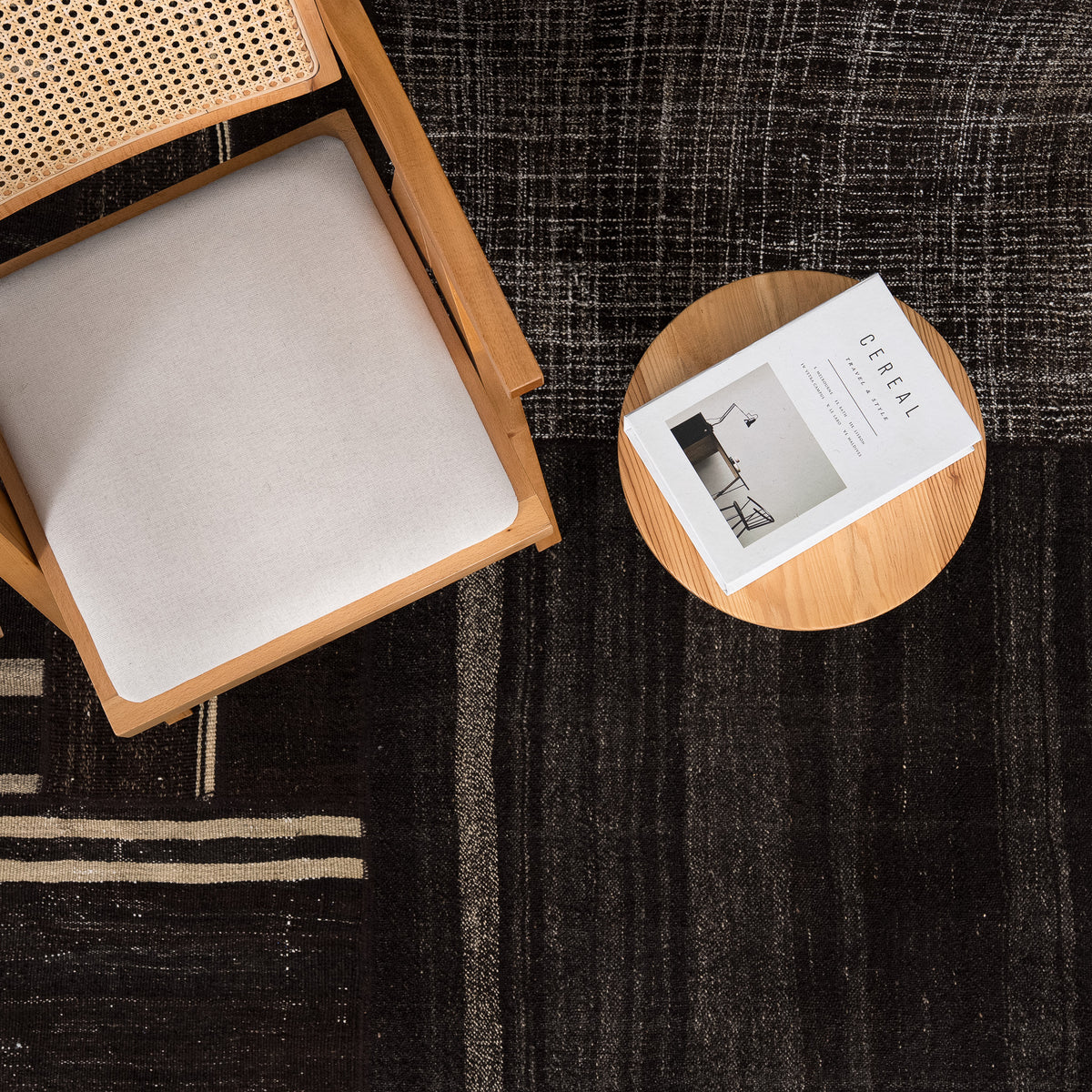 Kilim Black Area Rug