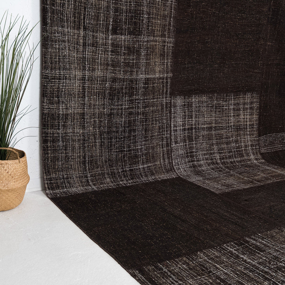 Black and White Area Wool Rug