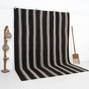 Black and White Area Wool Rug