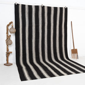 Black and White Area Wool Rug