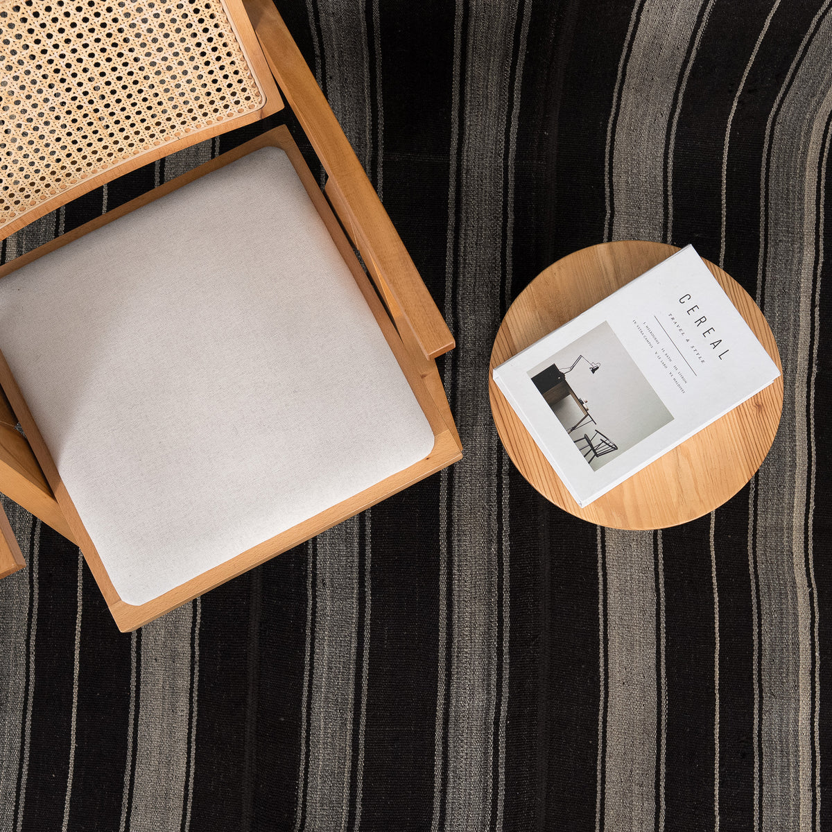 Kilim Black Area Rug