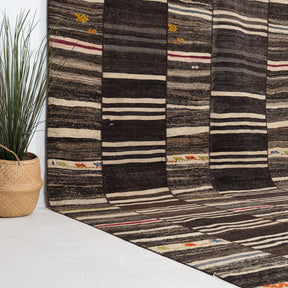 Black and Beige Area Wool Rug