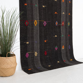 Black and Pink Area Wool Rug