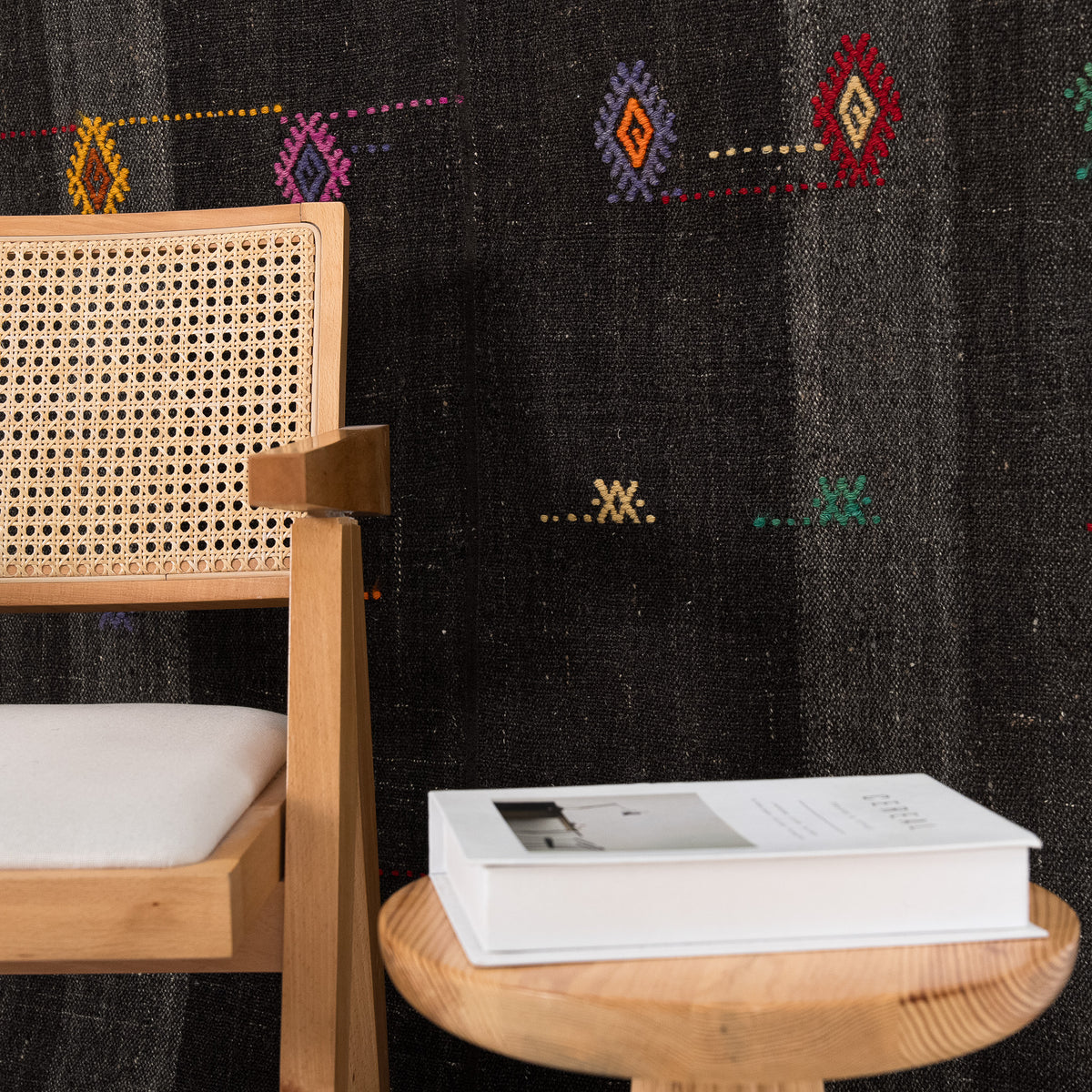Kilim Black Area Rug