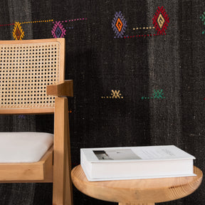 Kilim Black Area Rug