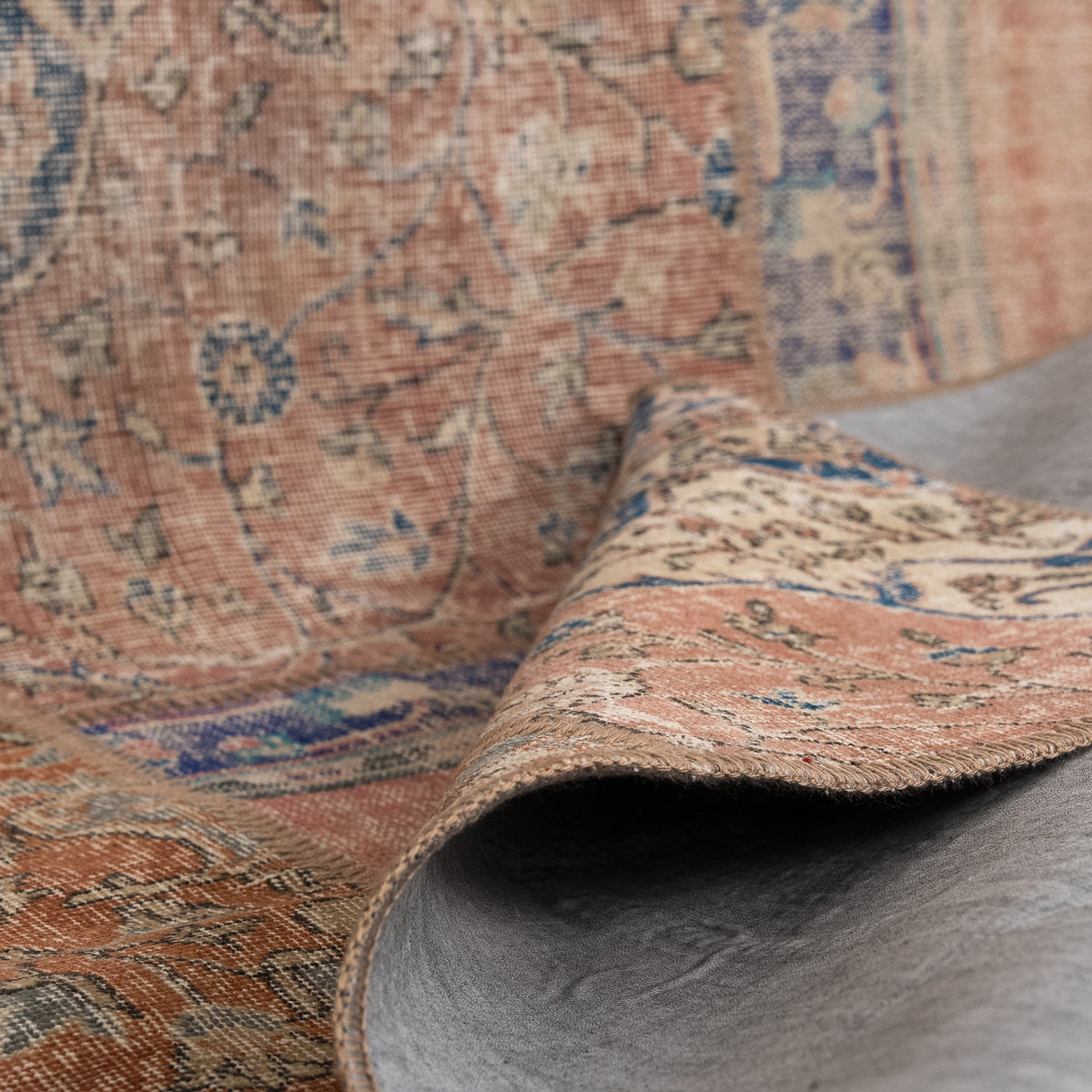 Antiquewashed Orange Area Rug