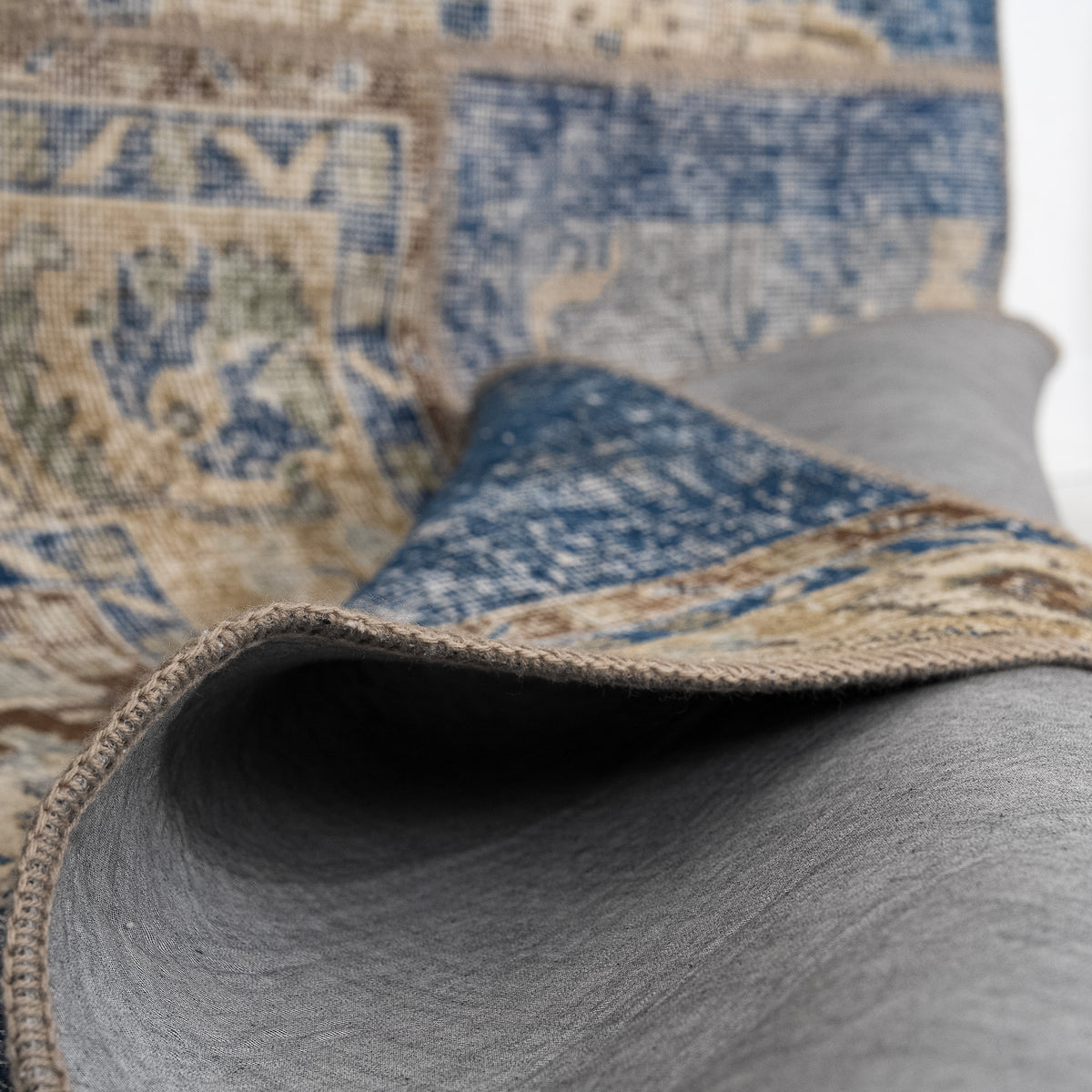 Antiquewashed Blue Area Rug