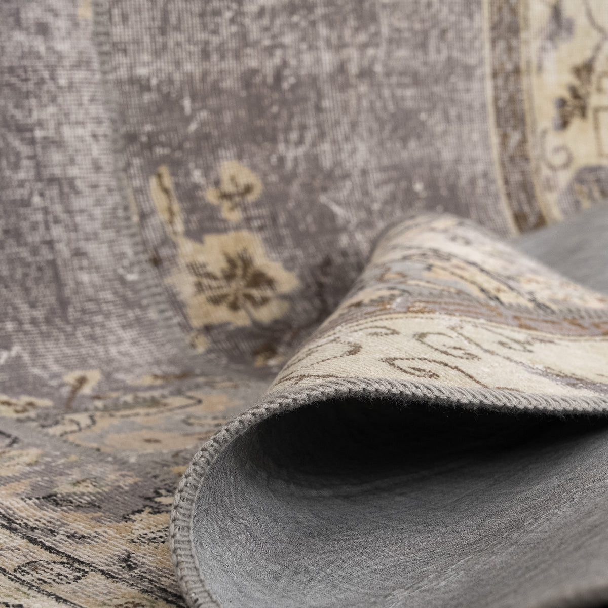 Antiquewashed Gray Area Rug