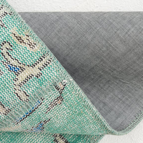 3x11 Green Runner Rug