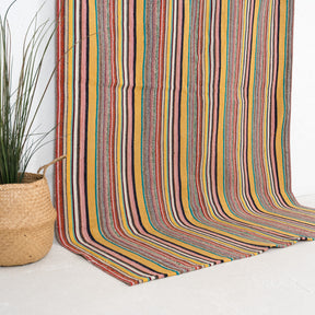 Pink and Yellow Area Wool Rug